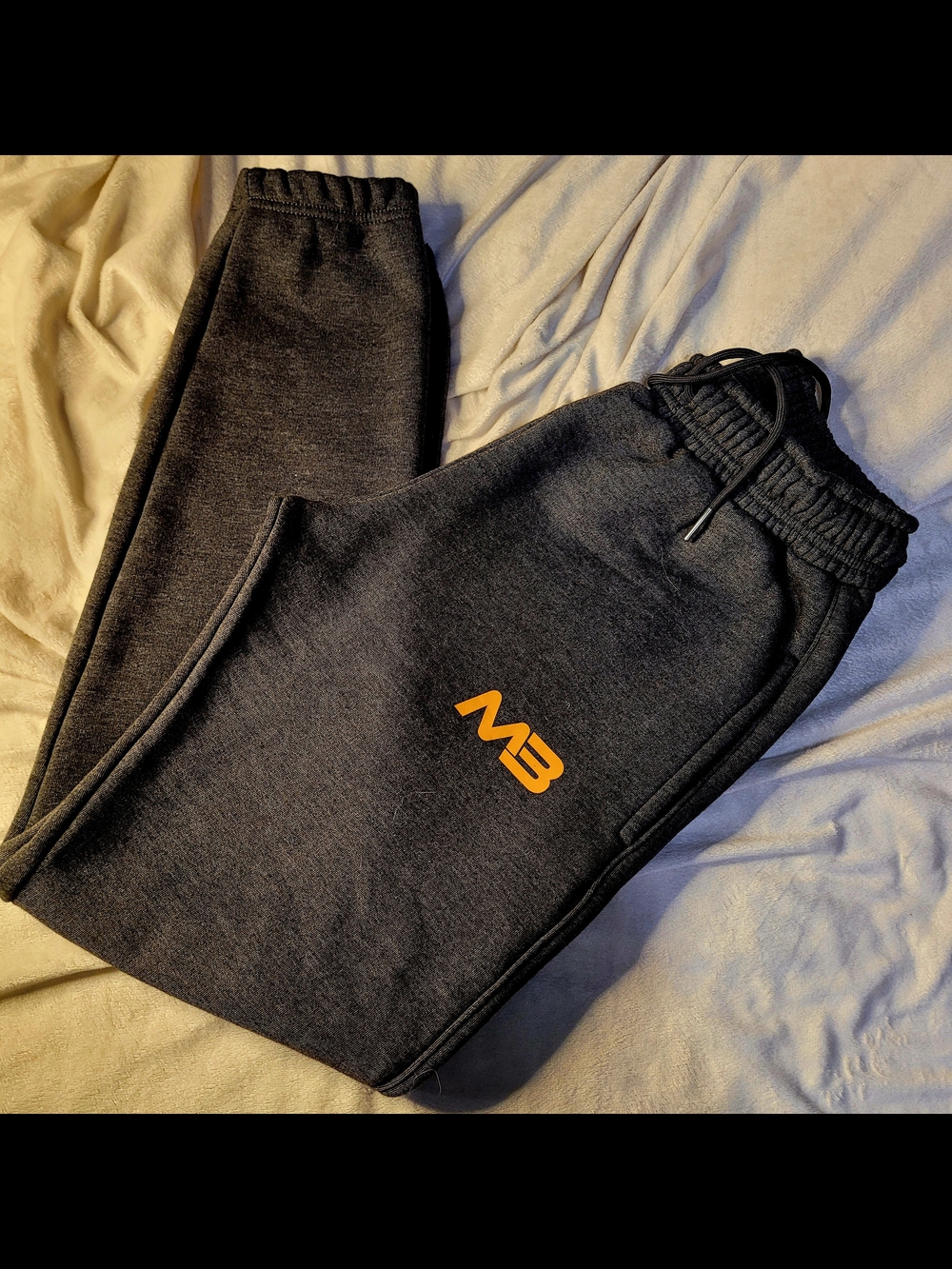 Dark Gray Jogger Sweatpants with Orange MINIBEAST Logo